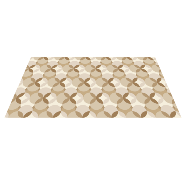 Vinyl Teppich beige kreise - TenStickers