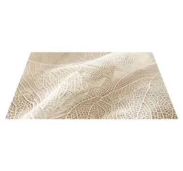 Vinyl Teppich beige minimalistische blätter - TenStickers