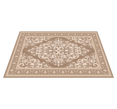 Vinyl Teppich beige orientalisches design - TenStickers