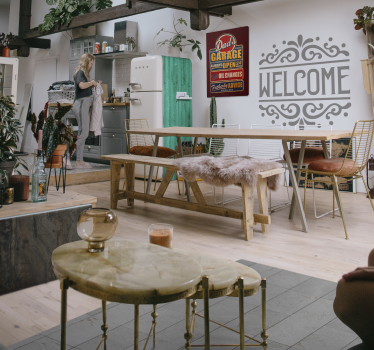 Vinylteppich Wohnzimmer Beton Kollagen - TenStickers