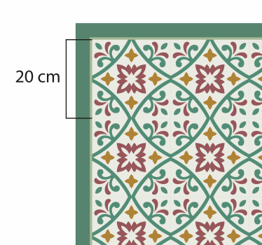 Vinyl Teppich Küche elegantes blumenmosaik - TenStickers