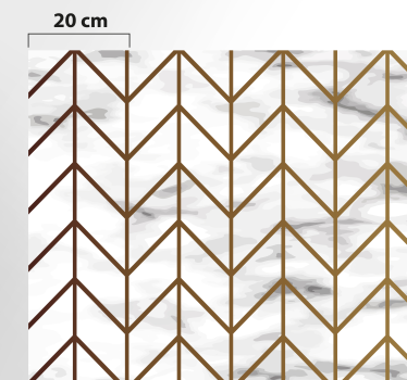 Vinyl teppich küche geometrisches marmordesign - TenStickers
