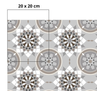 Vinyl teppich küche bodenblume fliesendesign - TenStickers