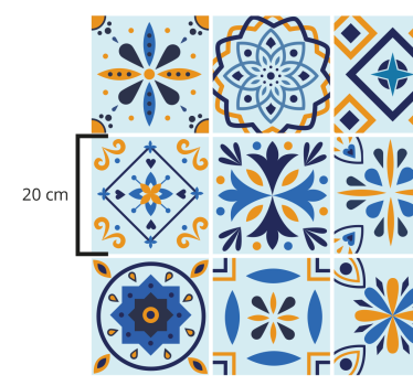 Vinyl Teppich Küche traditionelles fliesenmotiv - TenStickers