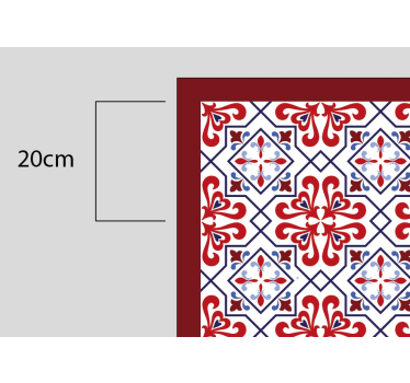 Vinyl Teppich Küche rotes blumenmotiv - TenStickers