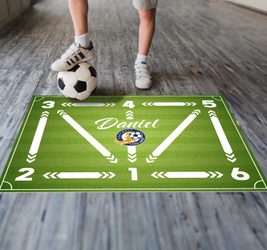 Fußball Training Vinyl Teppich rechteckig - TenStickers