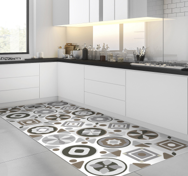 Vinyl teppich küche erstaunliche fliesen - TenStickers