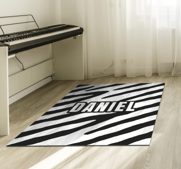 Personalisierte zebra personalisierte vinyl teppich - TenStickers