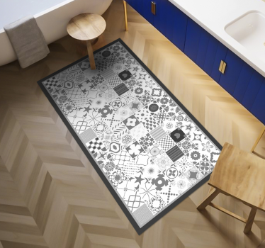 Vinyl Teppich Badezimmer graue Trujillo Fliesen - TenStickers