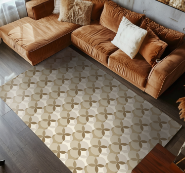 Vinyl Teppich beige kreise - TenStickers