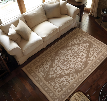 Vinyl Teppich beige orientalisches design - TenStickers