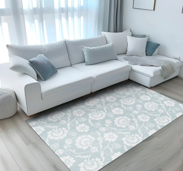 Elegantes Blumenmuster Vinyl Teppich Blumen - TenStickers