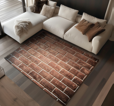 Vinyl Teppich Wohnzimmer ziegel-illusion - TenStickers