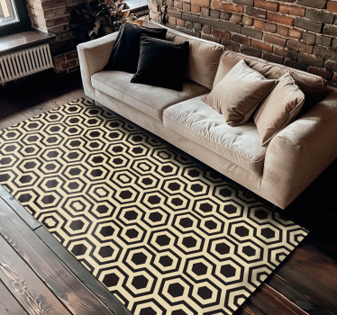 Geometrisches Sechseckmuster Vinyl Teppich  - TenStickers
