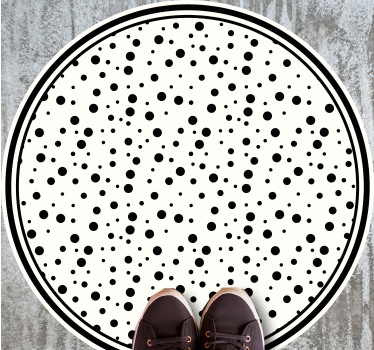 Vinyl Teppich minimalistisch schwarze tupfen - TenStickers