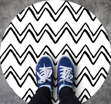 Vinyl teppich minimalistisch mit wellenförmigem muster - TenStickers