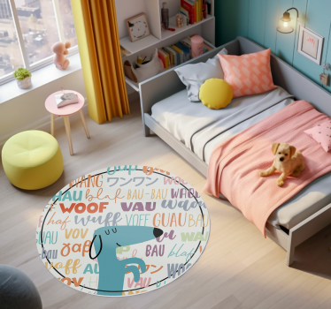 Vinyl Teppich Hund Hundegeräusche - TenStickers