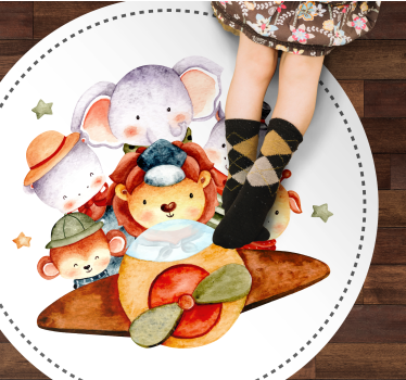 Vinyl Teppich Kinder begleiter für kinder - TenStickers