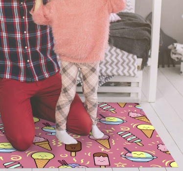 Vinyl Teppich Kinder verspieltes Dessertmuster - TenStickers