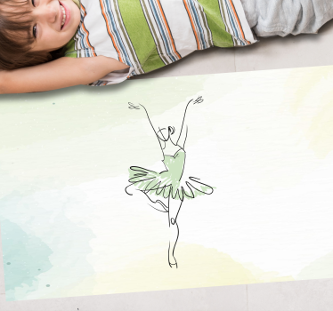 Vinyl Teppich kindlich balletttänzerin gliederung - TenStickers