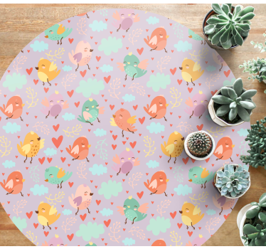 Vinyl Teppich Tiere bunter vogeldruck - TenStickers