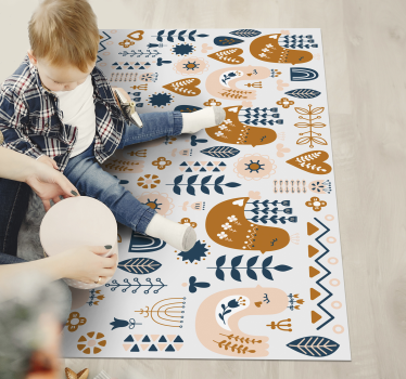 Vinyl Teppich Kinderzimmer verspielte kinderzimmermuster - TenStickers