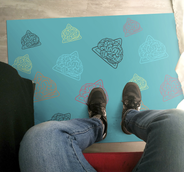 Vinyl Teppich kindlich abstrakte gehirnmuster - TenStickers