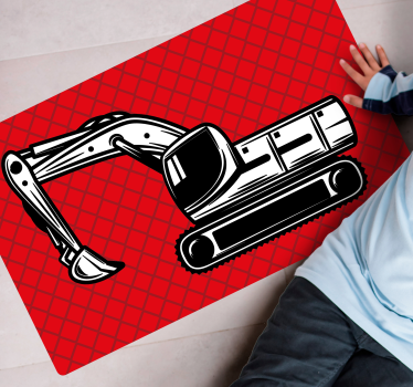 Vinyl Teppich kindlich baggerkunst - TenStickers