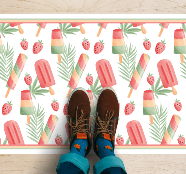 Vinyl Teppich kindlich bunte eisleckereien - TenStickers