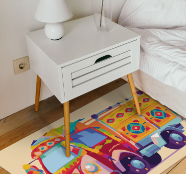 Vinyl Teppich kindlich bunte lkw-abbildung - TenStickers