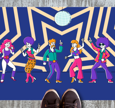 Vinyl Teppich kindlich disco-tanzparty - TenStickers