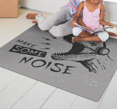 Vinyl Teppich kindlich dynamischer dinosauriersound - TenStickers