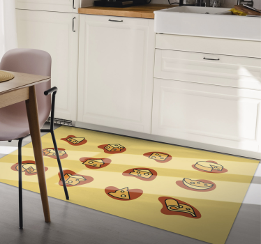 Vinyl Teppich kindlich fröhlicher käse - TenStickers