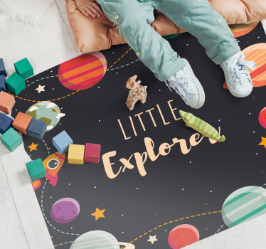 Vinyl Teppich kindlich kleiner entdecker - TenStickers
