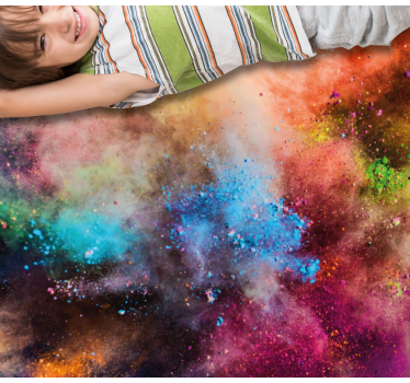 Vinyl Teppich kindlich kosmische farbexplosion - TenStickers