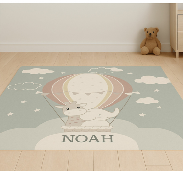 Vinyl teppich kindlich mit pastellfarbenem ballon - TenStickers