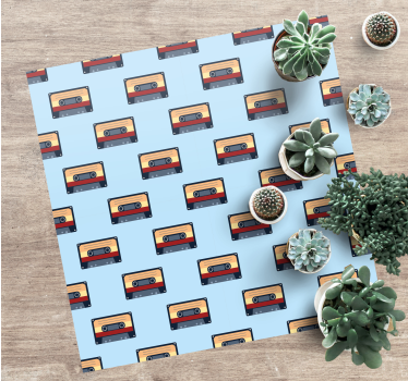 Vinyl teppich kindlich vintage kassette idee - TenStickers