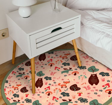 Vinyl Teppich kindlich waldbewohner - TenStickers