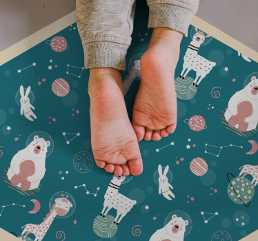 Vinyl Teppich kindlich wunderliche kinderzimmer bilder - TenStickers
