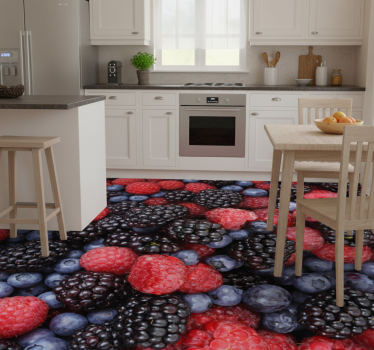 Vinyl teppich küche heidelbeeren - TenStickers