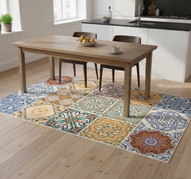 Vinyl teppich küche im eklektischen mediterranen mosaik - TenStickers