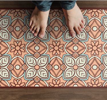 Vinyl Teppich Küche Klassische helle Farben geometrisches Muster - TenStickers
