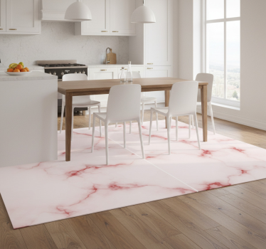 Vinyl teppich küche mit marmorfliesenaufklebern - TenStickers