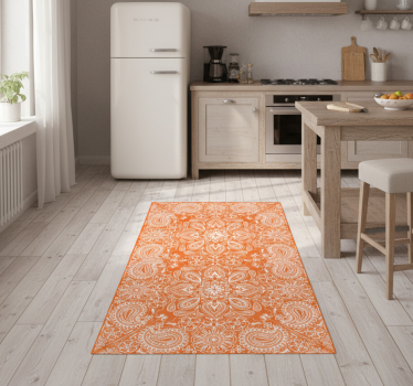 Vinyl teppich küche paisley fliesen kühlschrank - TenStickers