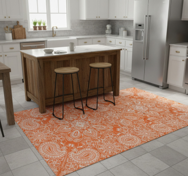 Vinyl teppich küche paisley fliesen möbel - TenStickers