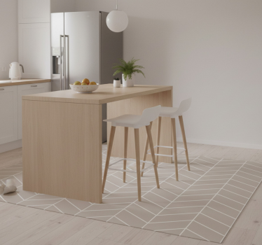 Vinyl teppich küche skandinavischer stil beige weiß - TenStickers