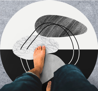 Vinyl Teppich minimalistisch abstrakte form kunstwerk - TenStickers