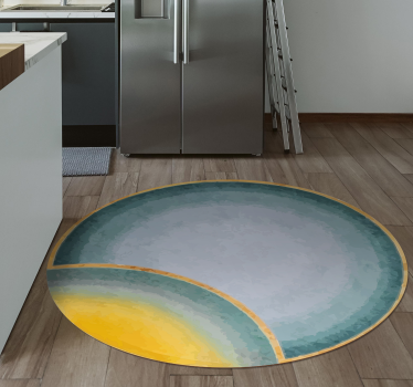 Vinyl Teppich minimalistisch abstrakte kreisform - TenStickers