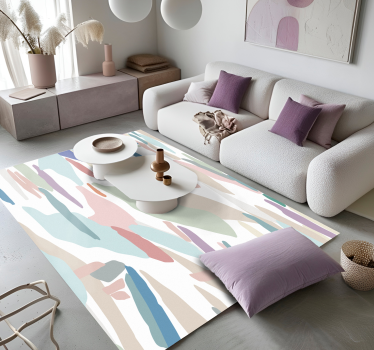 Abstraktes Camouflage Muster Vinyl Teppich Minimalistisch - TenStickers