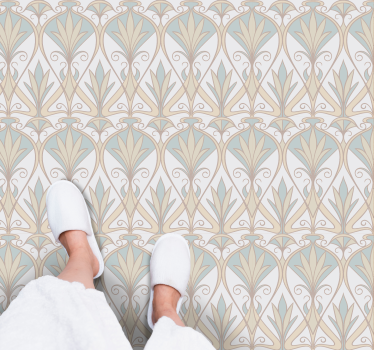 Vinyl Teppich minimalistisch elegante florale inspiration - TenStickers
